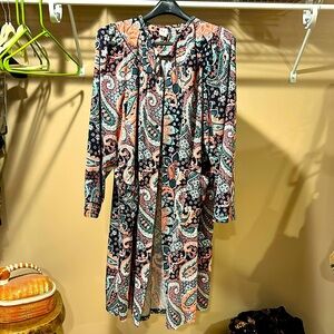 CS vintage velvet paisley house coat